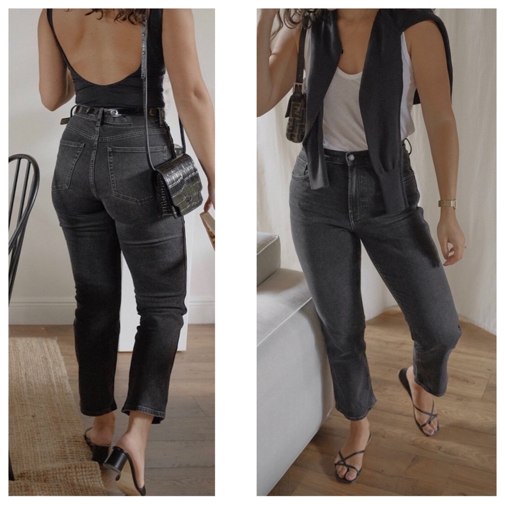 Everlane The Cheeky Bootcut Jean In Black Wash Size 28